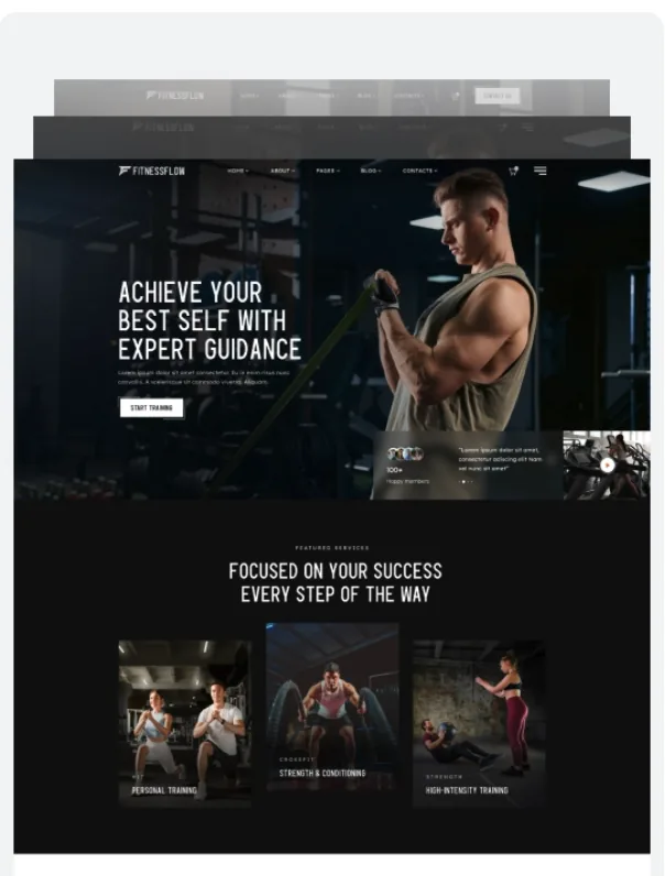 Fitness and sport website design reference